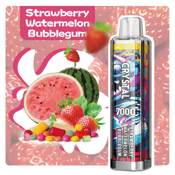 VAPME Crystal 7000 bouffées | Vapeur jetable rechargeable Type-C