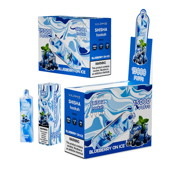 VAPME SHISHA HOOKAH 15000 Puffs – DTL Disposable Vape with 0.6Ω Dual Mesh Coil