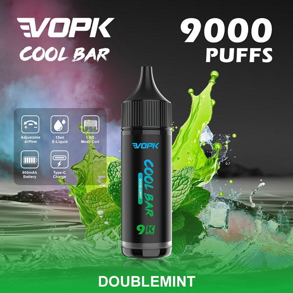 VOPK COOL BAR 9000 Puffs | Vape Desechable Recargable con Mesh Coil