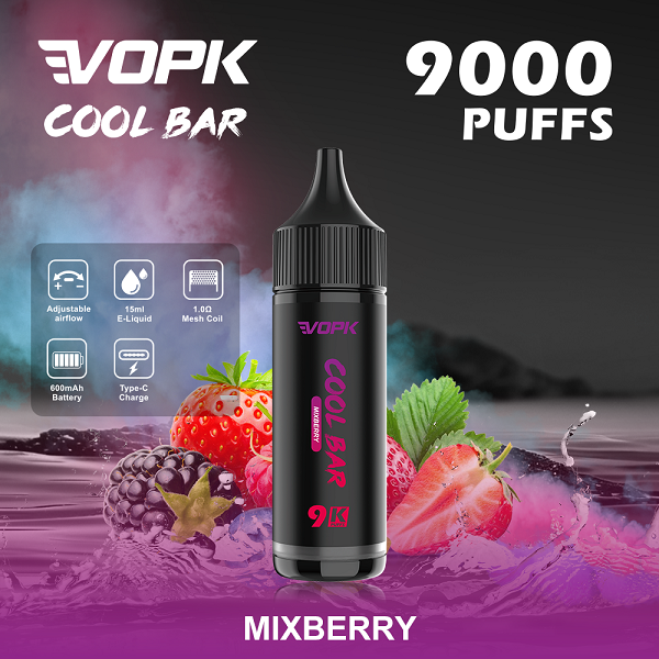 VOPK COOL BAR 9000 Puffs | Vape Desechable Recargable con Mesh Coil