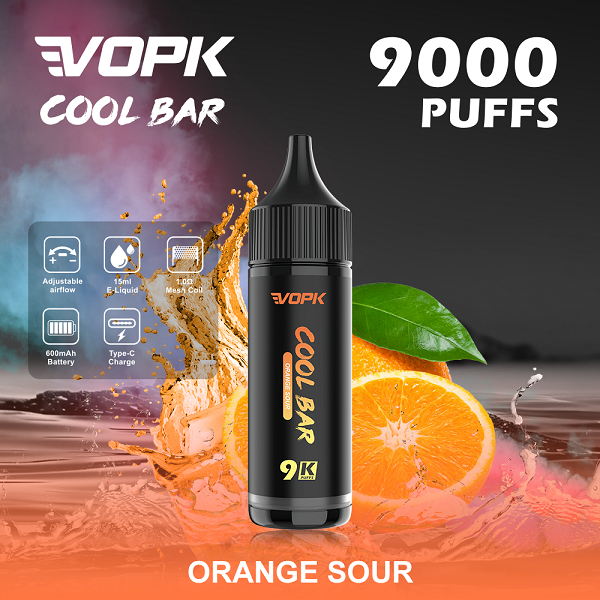 VOPK COOL BAR 9000 Puffs | Vape Desechable Recargable con Mesh Coil