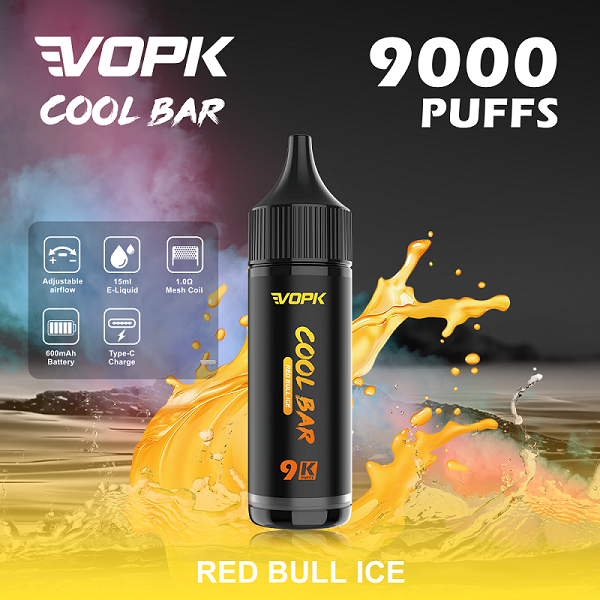 VOPK COOL BAR 9000 Puffs | Vape Desechable Recargable con Mesh Coil