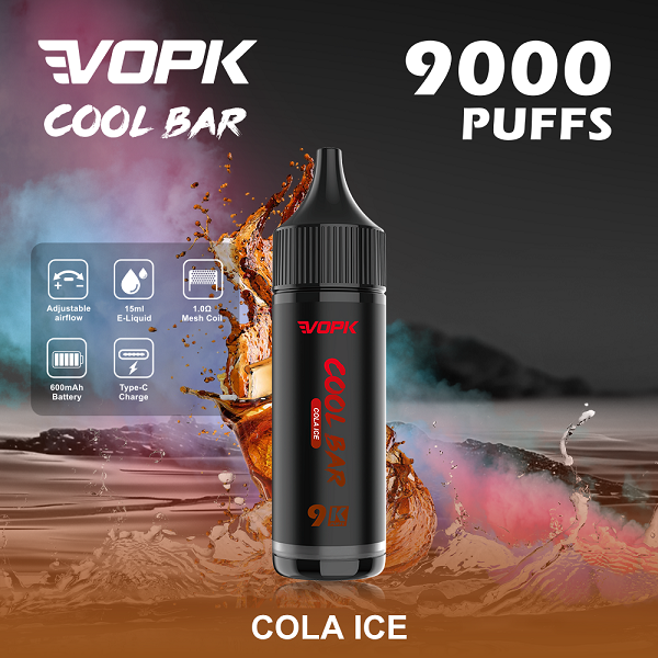 VOPK COOL BAR 9000 Puffs | Vape Desechable Recargable con Mesh Coil